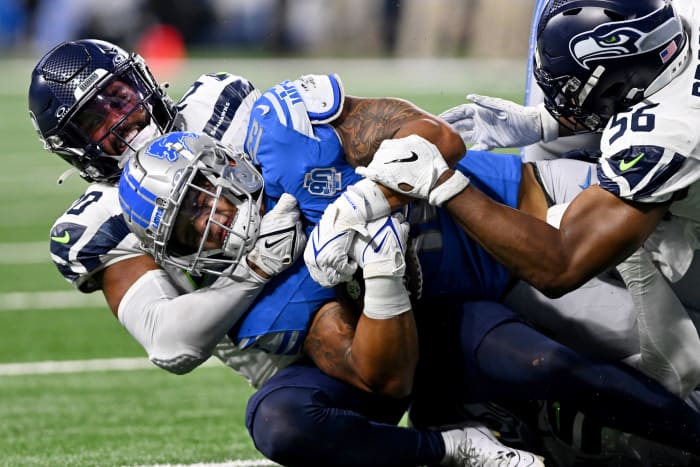 Injuring his hamstring in Sunday's win at Detroit, Julian Love is one of three Seahawk safeties listed as questionable to play against the Panthers in Week 3.